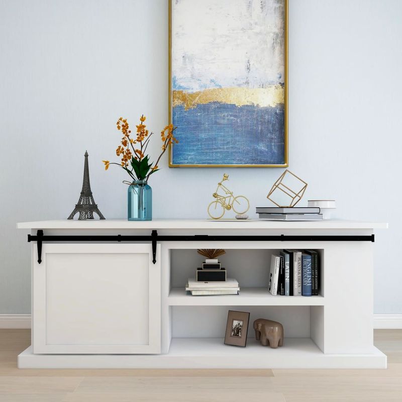 Casa si Gradina - Constructii - Usi interior, exterior si garaj - Accesorii usi - Set glisare usa mini pentru dulap, otel carbon, 183 cm - Infinity.ro