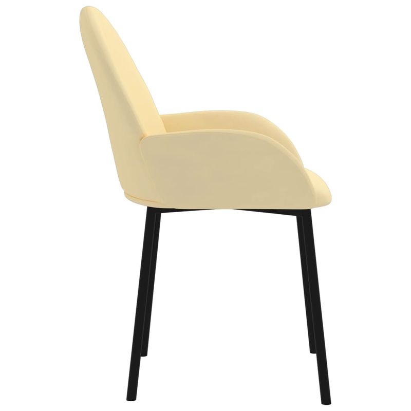 Casa si Gradina - Mobilier - Scaune si fotolii - Scaune - Scaune de bucatarie pivotante, 2 buc., crem, catifea - Infinity.ro