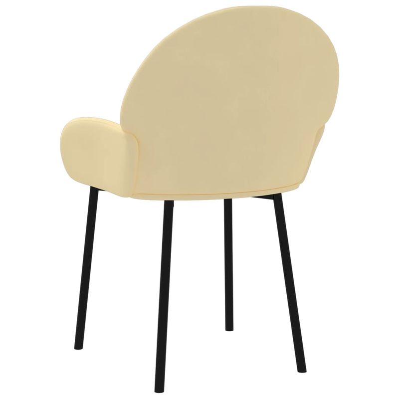 Casa si Gradina - Mobilier - Scaune si fotolii - Scaune - Scaune de bucatarie pivotante, 2 buc., crem, catifea - Infinity.ro