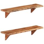 Casa si Gradina - Mobilier - Biblioteci si rafturi - Rafturi - Rafturi de perete, 2 buc., 90x20x18 cm, lemn masiv de acacia - Infinity.ro