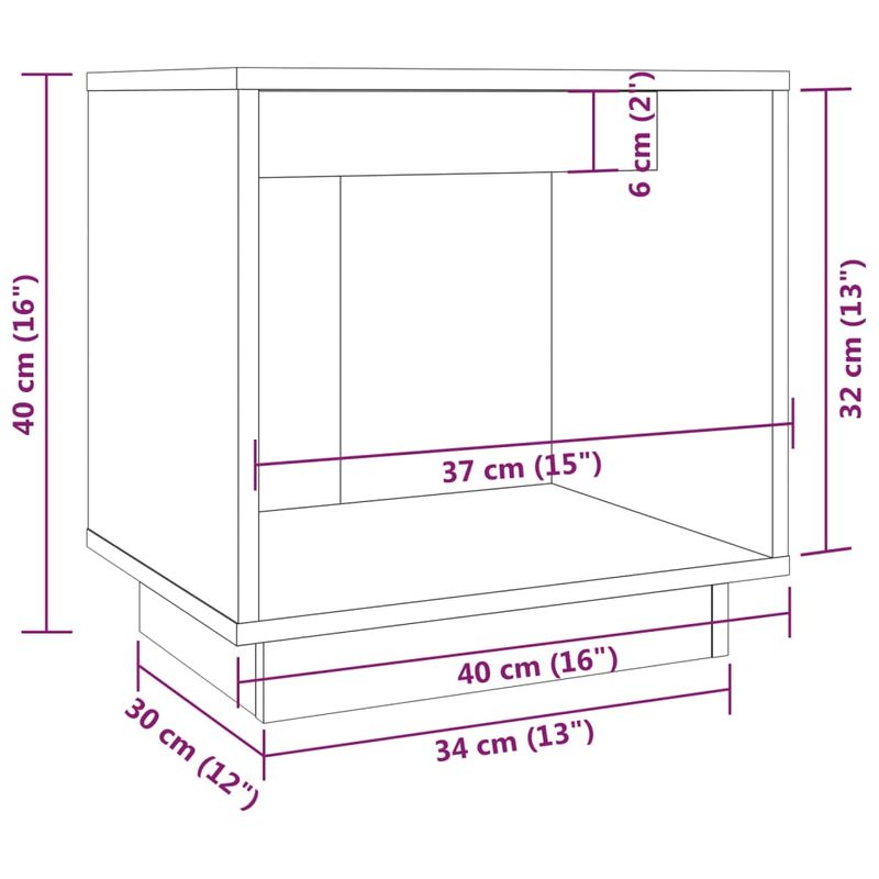 Casa si Gradina - Mobilier - Comode si corpuri - Noptiere - Noptiera, 2 buc., 40x30x40 cm, lemn masiv de pin - Infinity.ro