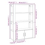 Casa si Gradina - Mobilier - Comode si corpuri - Comode - Servanta, gri beton, 80x30x119,5 cm, lemn prelucrat - Infinity.ro