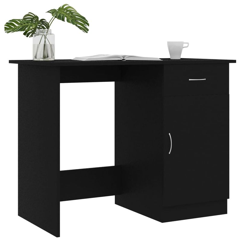 Casa si Gradina - Mobilier - Mese si birouri - Birouri - Birou, negru, 100 x 50 x 76 cm, PAL - Infinity.ro