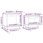 Casa si Gradina - Mobilier - Mese si birouri - Masute de cafea - Masute de cafea suprapuse, 2 buc., gri, lemn masiv de pin - Infinity.ro