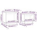 Casa si Gradina - Mobilier - Mese si birouri - Masute de cafea - Masute de cafea suprapuse, 2 buc., maro miere, lemn masiv pin - Infinity.ro