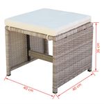 Casa si Gradina - Gradina si terasa - Mobilier exterior - Seturi mobila gradina - Set mobilier de exterior cu perne, 9 piese, bej, poliratan - Infinity.ro