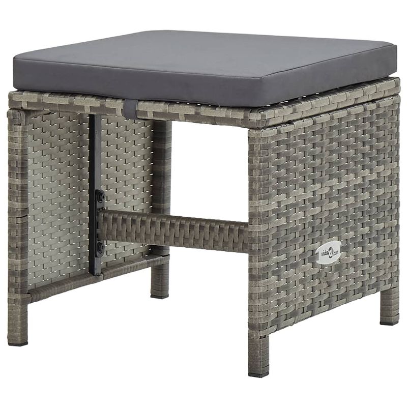 Casa si Gradina - Gradina si terasa - Mobilier exterior - Seturi mobila gradina - Set mobilier de exterior cu perne, 9 piese, gri, poliratan - Infinity.ro