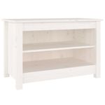 Casa si Gradina - Mobilier - Organizare si depozitare - Organizator incaltaminte - Banca pentru pantofi, alb, 70x38x45,5 cm, lemn masiv de pin - Infinity.ro