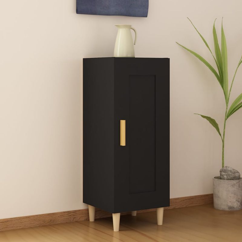 Casa si Gradina - Mobilier - Comode si corpuri - Comode - Servanta, negru, 34,5x34x90 cm, lemn compozit - Infinity.ro