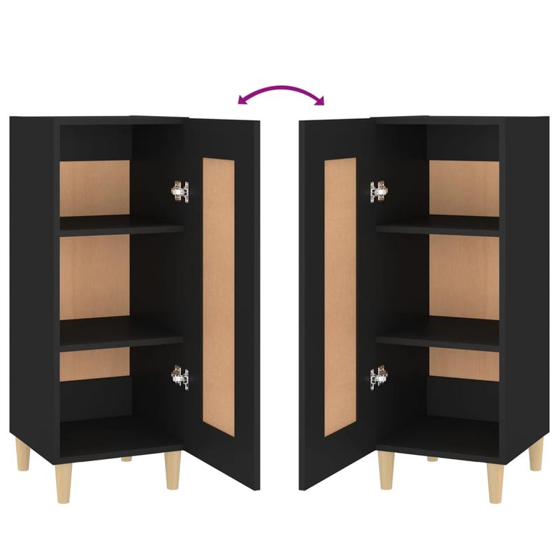 Casa si Gradina - Mobilier - Comode si corpuri - Comode - Servanta, negru, 34,5x34x90 cm, lemn compozit - Infinity.ro