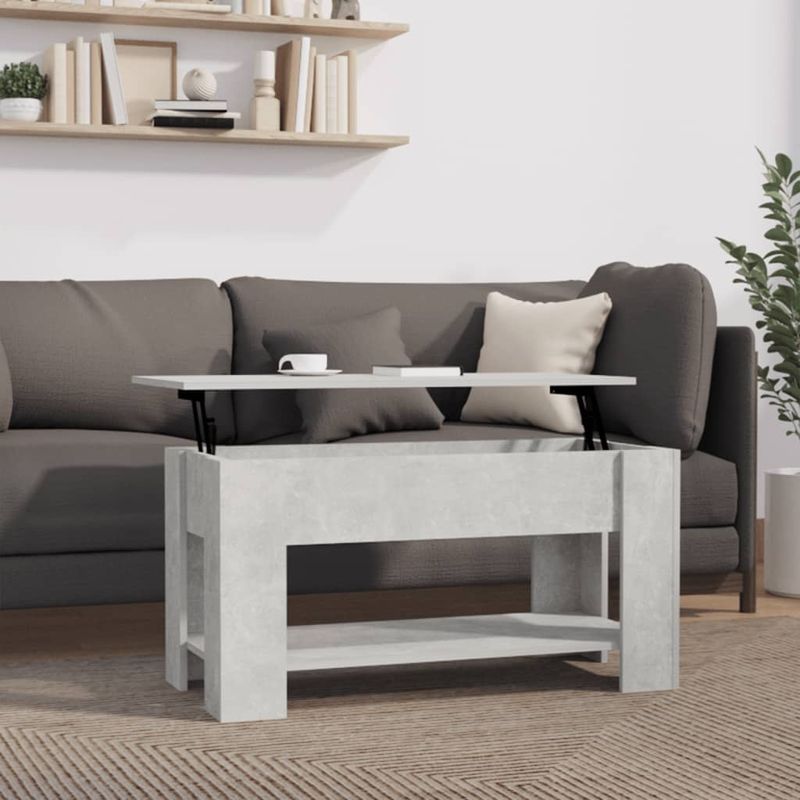 Casa si Gradina - Mobilier - Mese si birouri - Masute de cafea - Masuta de cafea, gri beton, 101x49x52 cm, lemn prelucrat - Infinity.ro