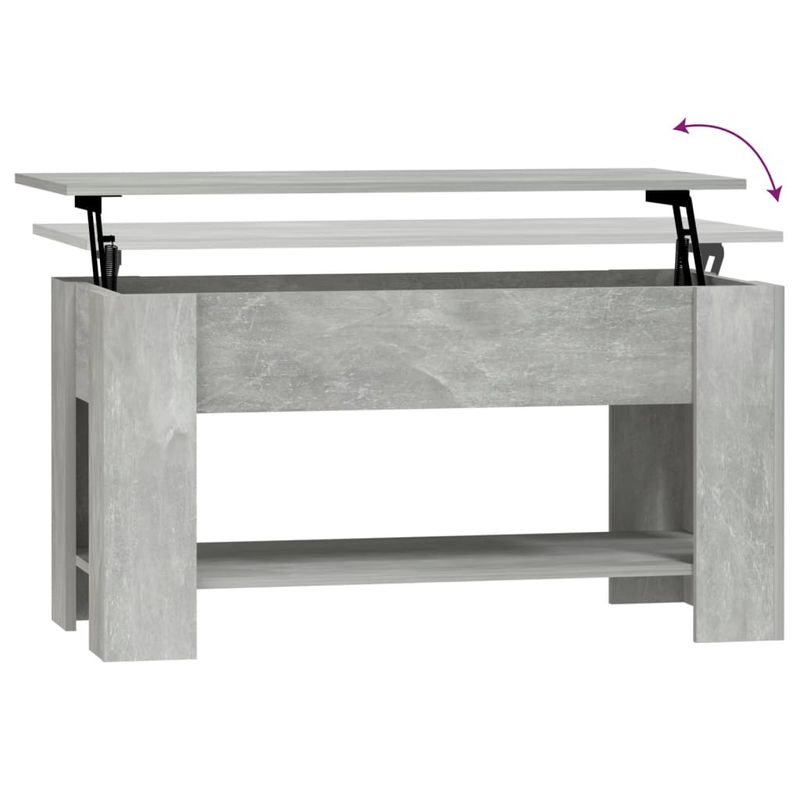 Casa si Gradina - Mobilier - Mese si birouri - Masute de cafea - Masuta de cafea, gri beton, 101x49x52 cm, lemn prelucrat - Infinity.ro