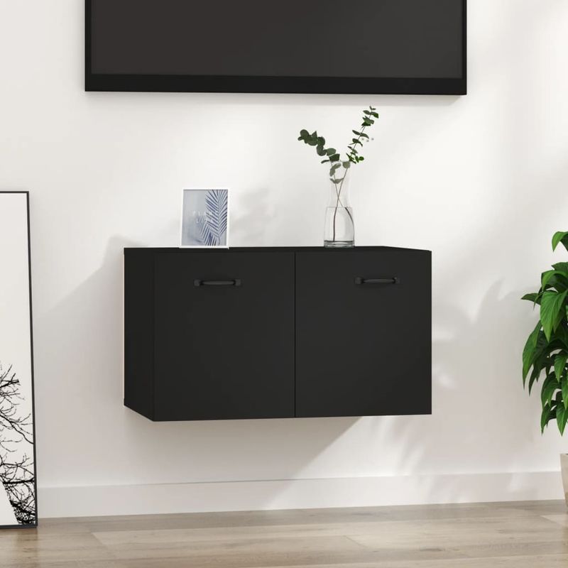 Casa si Gradina - Mobilier - Dulapuri si sifoniere - Dulapuri - Dulap de perete, negru, 60x36,5x35 cm, lemn prelucrat - Infinity.ro