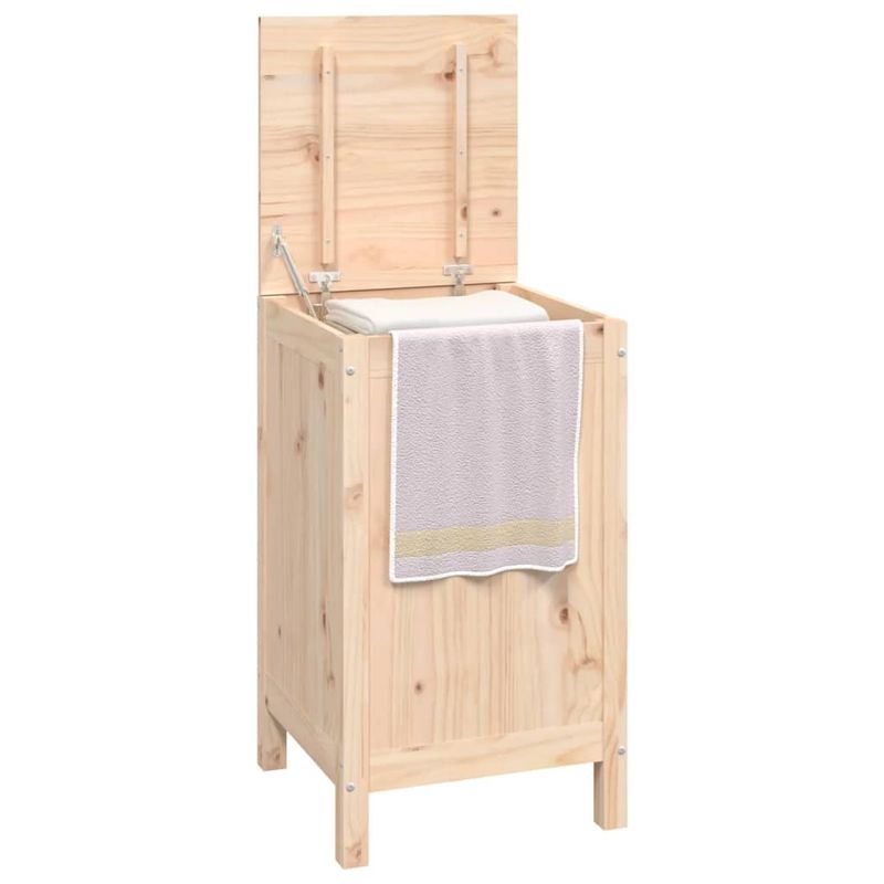 Market - Spalare si intretinere rufe - Uscatoare de rufe si accesorii - Cutie de rufe, 44x44x76 cm, lemn masiv de pin - Infinity.ro