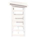 Casa si Gradina - Termice - Sobe, Seminee si accesorii - Accesorii seminee si sobe - Rastel pentru lemne de foc, alb, 108x64,5x110cm, lemn masiv pin - Infinity.ro
