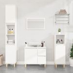 Casa si Gradina - Mobilier - Mobilier baie - Corpuri baie - Dulap de baie, alb, 30x30x190 cm, lemn prelucrat - Infinity.ro