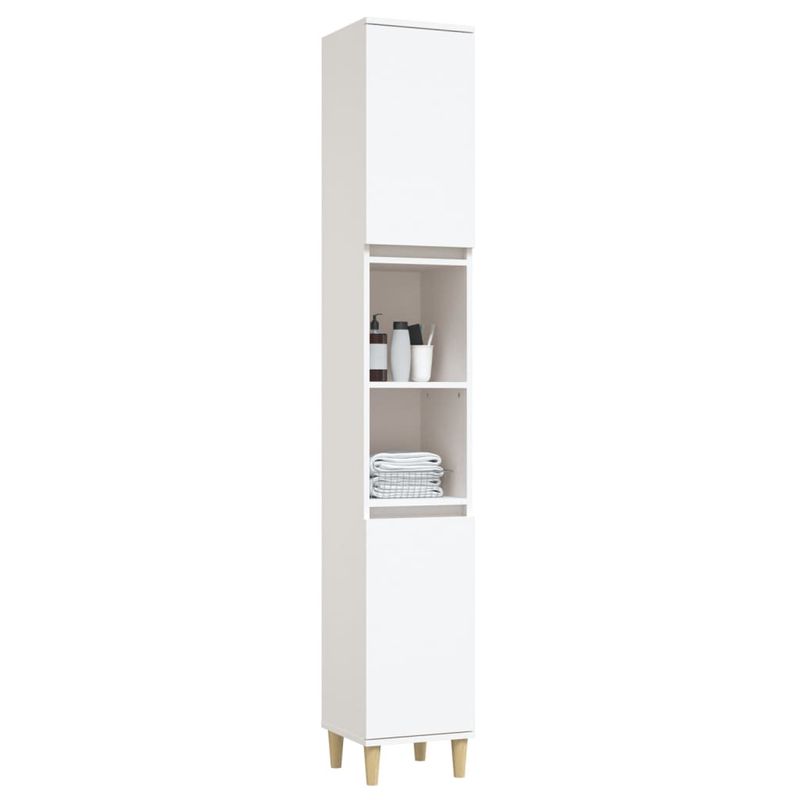 Casa si Gradina - Mobilier - Mobilier baie - Corpuri baie - Dulap de baie, alb, 30x30x190 cm, lemn prelucrat - Infinity.ro