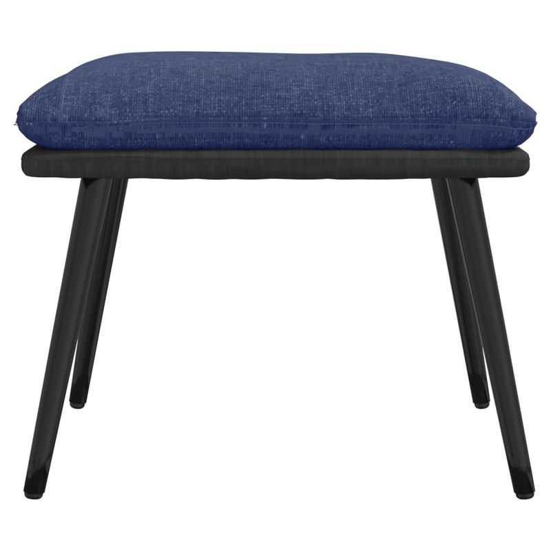 Casa si Gradina - Mobilier - Scaune si fotolii - Tabureti - Taburet, albastru, 45x29,5x35 cm, material textil si piele eco - Infinity.ro