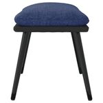 Casa si Gradina - Mobilier - Scaune si fotolii - Tabureti - Taburet, albastru, 45x29,5x35 cm, material textil si piele eco - Infinity.ro