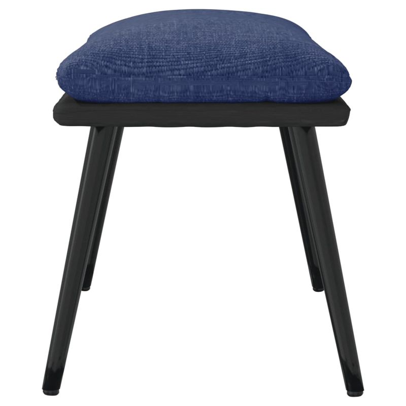 Casa si Gradina - Mobilier - Scaune si fotolii - Tabureti - Taburet, albastru, 45x29,5x35 cm, material textil si piele eco - Infinity.ro