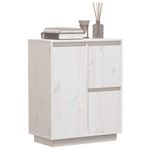 Casa si Gradina - Mobilier - Comode si corpuri - Comode - Servanta, alb, 60x34x75 cm, lemn masiv de pin - Infinity.ro