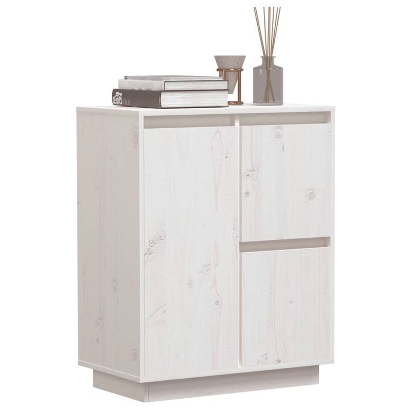 Casa si Gradina - Mobilier - Comode si corpuri - Comode - Servanta, alb, 60x34x75 cm, lemn masiv de pin - Infinity.ro