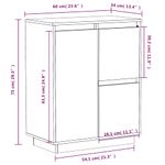 Casa si Gradina - Mobilier - Comode si corpuri - Comode - Servanta, alb, 60x34x75 cm, lemn masiv de pin - Infinity.ro