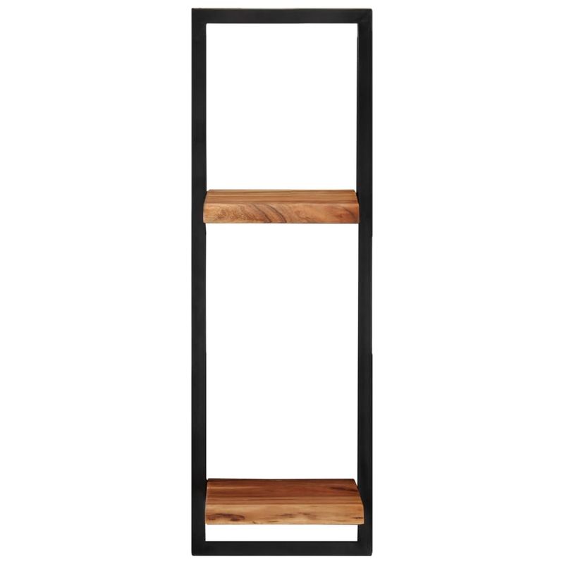 Casa si Gradina - Mobilier - Biblioteci si rafturi - Rafturi - Rafturi de perete 2 buc. 25x25x75 cm lemn masiv acacia/otel - Infinity.ro