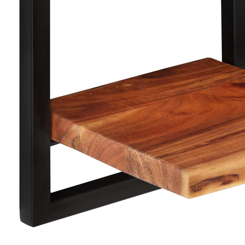 Casa si Gradina - Mobilier - Biblioteci si rafturi - Rafturi - Rafturi de perete 2 buc. 25x25x75 cm lemn masiv acacia/otel - Infinity.ro