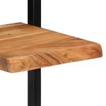 Casa si Gradina - Mobilier - Biblioteci si rafturi - Rafturi - Rafturi de perete 2 buc. 25x25x75 cm lemn masiv acacia/otel - Infinity.ro