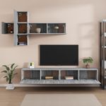 Casa si Gradina - Mobilier - Seturi de mobilier - Seturi living - Set dulap TV, 7 piese, gri sonoma, lemn compozit - Infinity.ro