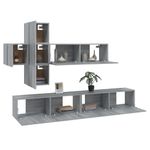 Casa si Gradina - Mobilier - Seturi de mobilier - Seturi living - Set dulap TV, 7 piese, gri sonoma, lemn compozit - Infinity.ro