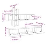 Casa si Gradina - Mobilier - Seturi de mobilier - Seturi living - Set dulap TV, 7 piese, gri sonoma, lemn compozit - Infinity.ro