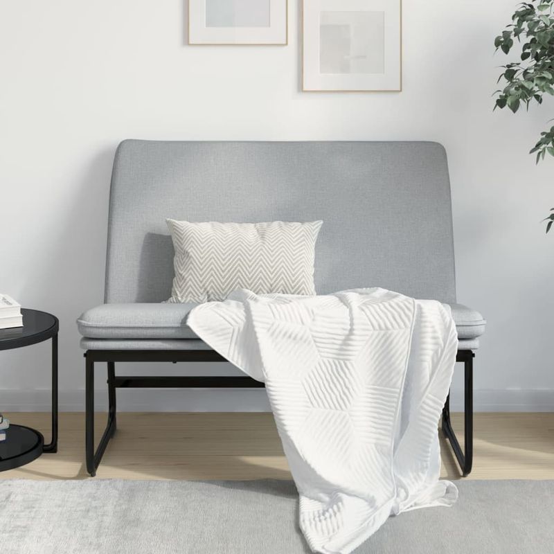 Casa si Gradina - Mobilier - Canapele si coltare - Banchete - Banca, gri deschis, 100x75x76 cm, materil textil - Infinity.ro