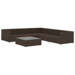 Casa si Gradina/Gradina si terasa/Mobilier exterior/Seturi mobila gradina - Set mobilier de gradina cu perne, 6 piese, maro, poliratan - Infinity.ro