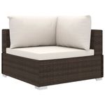 Casa si Gradina/Gradina si terasa/Mobilier exterior/Seturi mobila gradina - Set mobilier de gradina cu perne, 6 piese, maro, poliratan - Infinity.ro