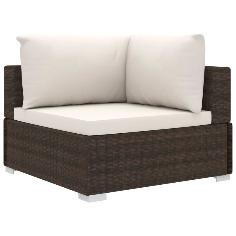 Casa si Gradina/Gradina si terasa/Mobilier exterior/Seturi mobila gradina - Set mobilier de gradina cu perne, 6 piese, maro, poliratan - Infinity.ro