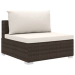 Casa si Gradina/Gradina si terasa/Mobilier exterior/Seturi mobila gradina - Set mobilier de gradina cu perne, 6 piese, maro, poliratan - Infinity.ro