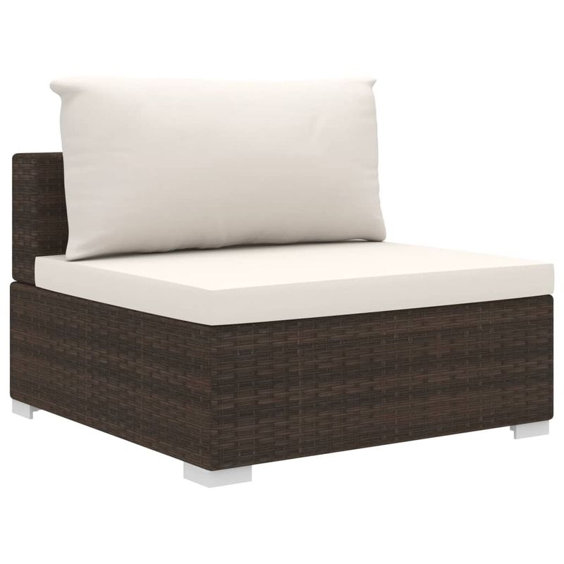 Casa si Gradina/Gradina si terasa/Mobilier exterior/Seturi mobila gradina - Set mobilier de gradina cu perne, 6 piese, maro, poliratan - Infinity.ro
