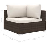 Casa si Gradina/Gradina si terasa/Mobilier exterior/Seturi mobila gradina - Set mobilier de gradina cu perne, 6 piese, maro, poliratan - Infinity.ro