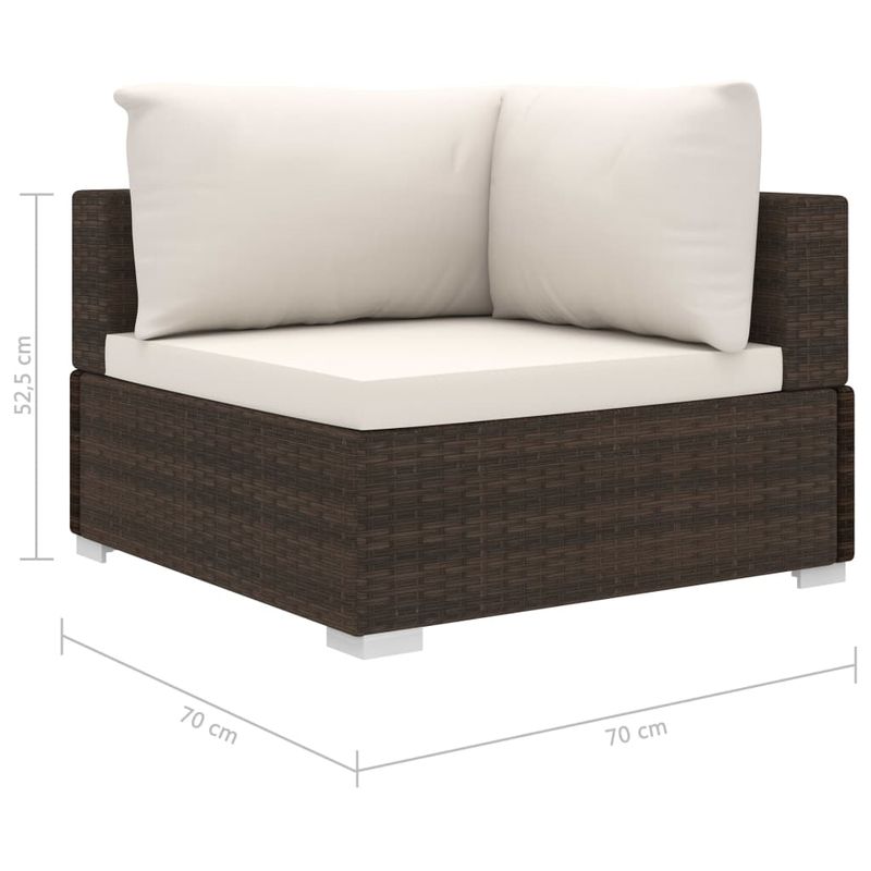 Casa si Gradina/Gradina si terasa/Mobilier exterior/Seturi mobila gradina - Set mobilier de gradina cu perne, 6 piese, maro, poliratan - Infinity.ro