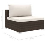 Casa si Gradina/Gradina si terasa/Mobilier exterior/Seturi mobila gradina - Set mobilier de gradina cu perne, 6 piese, maro, poliratan - Infinity.ro