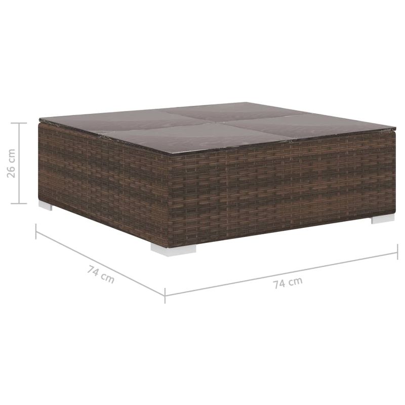 Casa si Gradina/Gradina si terasa/Mobilier exterior/Seturi mobila gradina - Set mobilier de gradina cu perne, 6 piese, maro, poliratan - Infinity.ro
