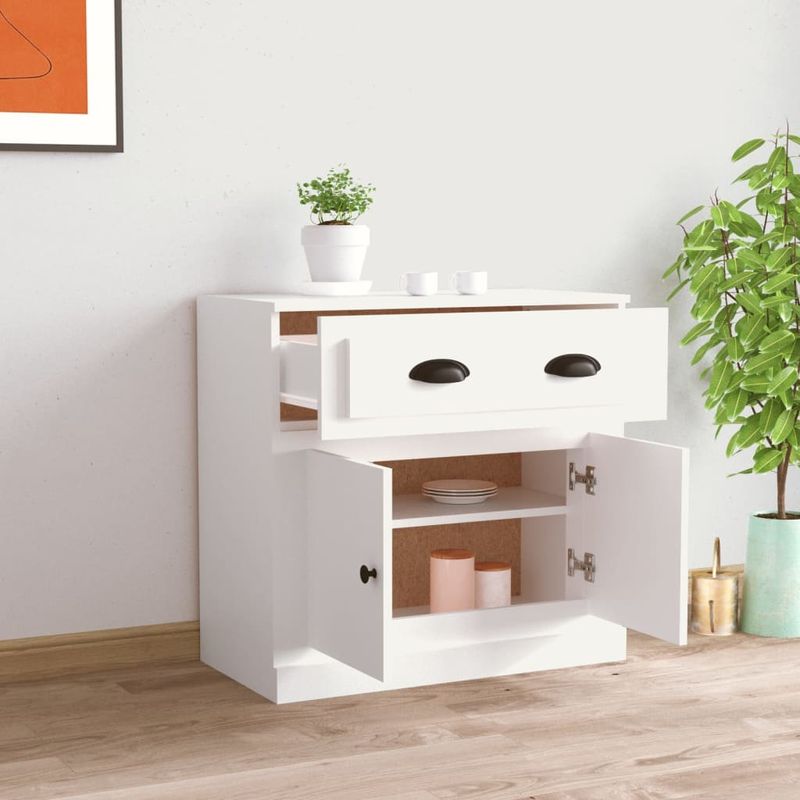 Casa si Gradina - Mobilier - Comode si corpuri - Comode - Servanta, alb, 70x35,5x67,5 cm, lemn prelucrat - Infinity.ro