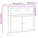 Casa si Gradina - Mobilier - Comode si corpuri - Comode - Servanta, alb, 70x35,5x67,5 cm, lemn prelucrat - Infinity.ro