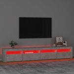 Casa si Gradina - Mobilier - Comode si corpuri - Comode - Comoda TV cu lumini LED, gri beton, 240x35x40 cm - Infinity.ro
