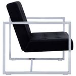 Casa si Gradina - Mobilier - Canapele si coltare - Canapele - Canapea cu 2 locuri cu brate, negru, crom si catifea - Infinity.ro