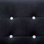 Casa si Gradina - Mobilier - Canapele si coltare - Canapele - Canapea cu 2 locuri cu brate, negru, crom si catifea - Infinity.ro