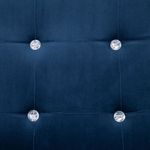 Casa si Gradina - Mobilier - Canapele si coltare - Canapele - Canapea cu 2 locuri cu brate, albastru, crom si catifea - Infinity.ro