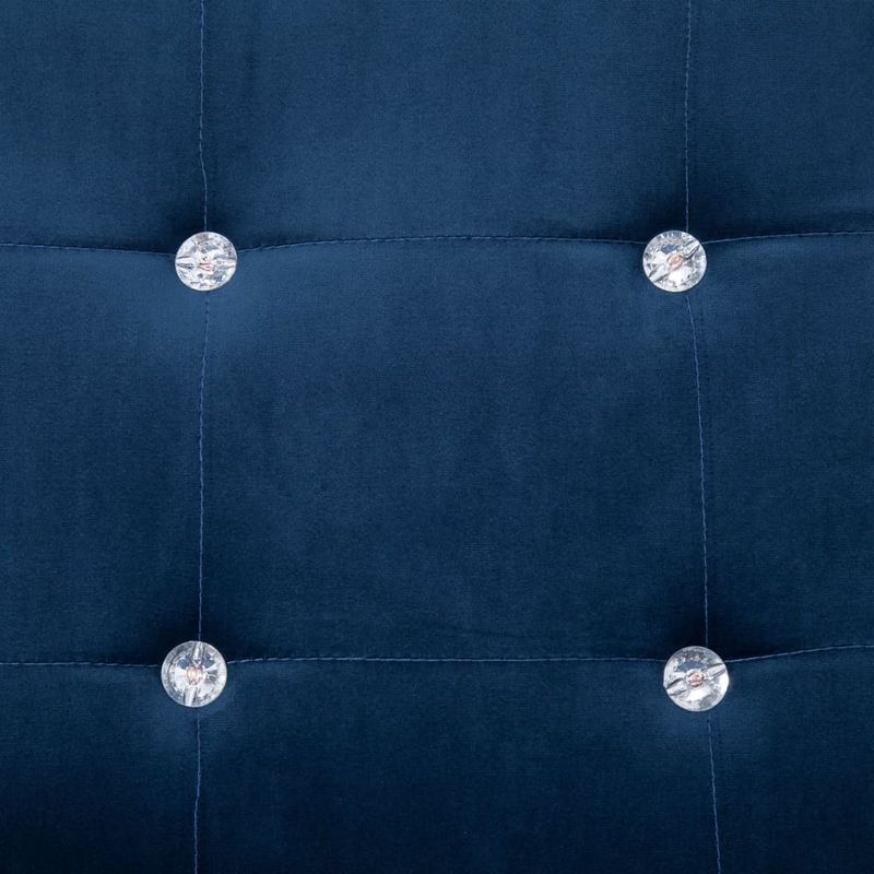 Casa si Gradina - Mobilier - Canapele si coltare - Canapele - Canapea cu 2 locuri cu brate, albastru, crom si catifea - Infinity.ro